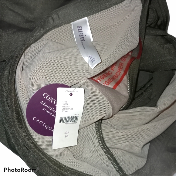 Cacique Cinch Side Skirted Swim Bottom - Picture 2 of 5